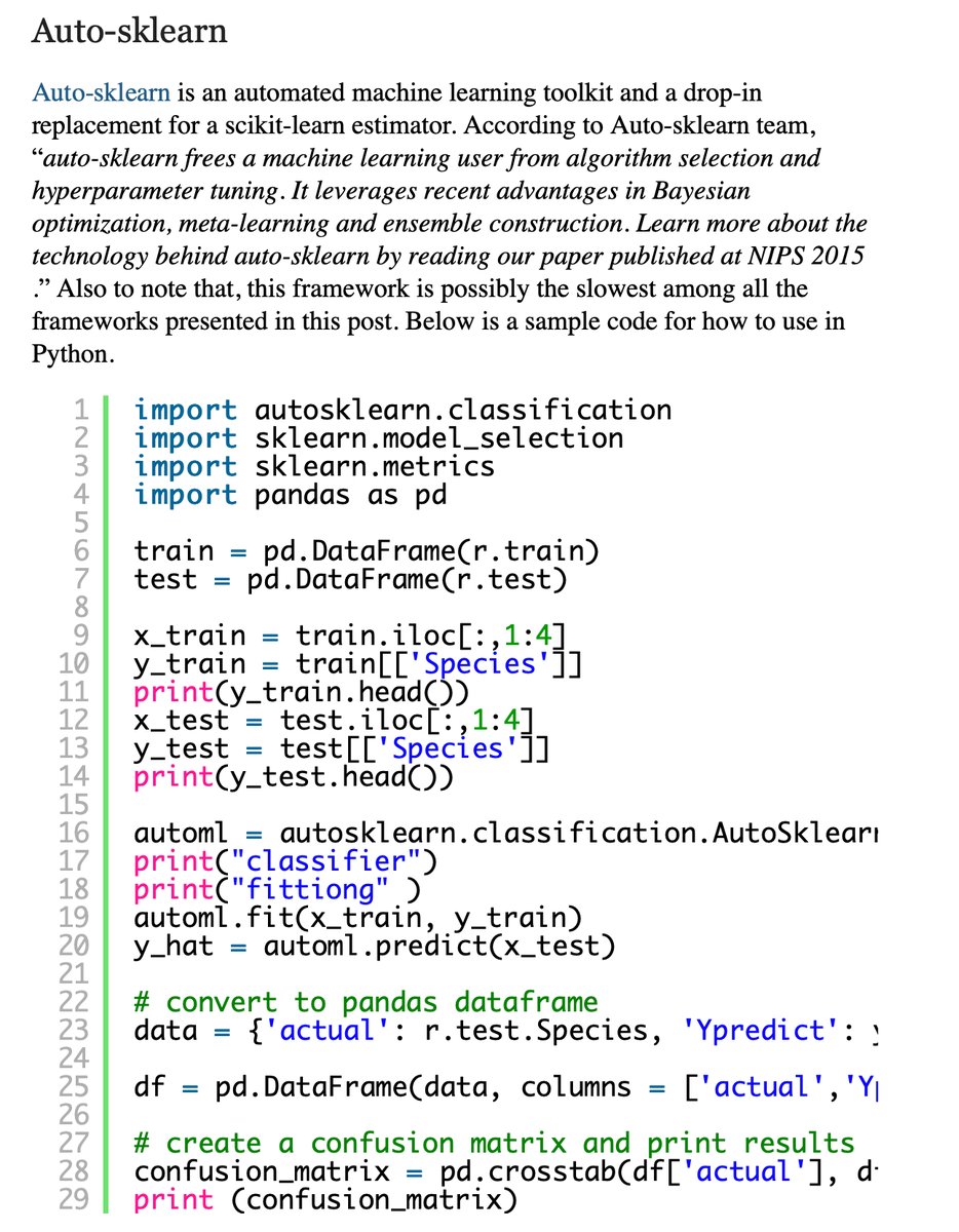 gp_pulipaka's tweet photo. AutoML Frameworks in #RStats & #Python. #BigData #Analytics #DataScience #AI #MachineLearning #100DaysofCode #IoT #PyTorch #JavaScript #ReactJS #CloudComputing #Serverless #DataScientist #Linux #Programming #Coding #CodeNewbie #CodeRookie @patri_vaquero_
https://t.co/rG0nNWONLs https://t.co/cTmtbKNrEQ