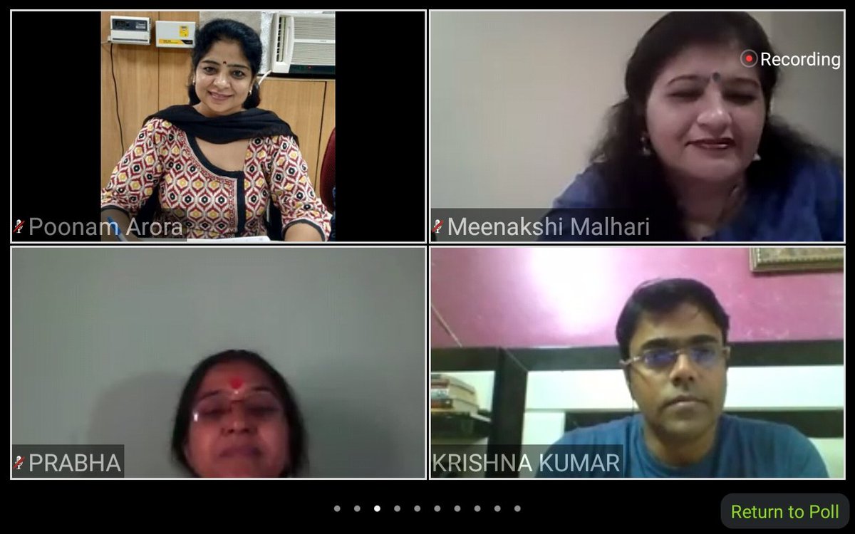 PoonamArora70's tweet photo. #LetsTalkEducation
Is it possible that we can change our democratic classroom into sociocratic one? An engaging discussion was carried out in 16th #zoom_us session by our fellow Mentor @Krishna_Cie
#DemocraticClassroom
Thanks to
@IamCJha @SonaliVermaMT
for effective moderation https://t.co/frebAUQN0w