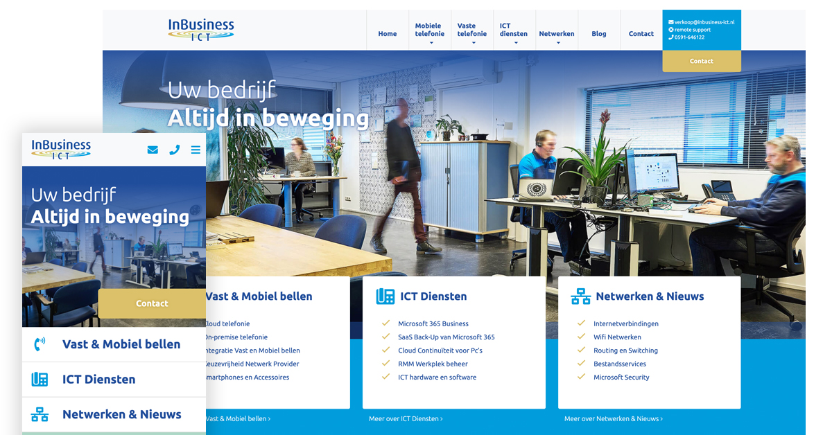Voor <a href="/InBusinessICT/">InBusiness ICT</a> mochten wij een nieuwe website ontwikkelen op basis van WordPress. Vandaag is deze prachtige nieuwe website online gegaan. 🥳

Heb jij hem al gezien? Neem snel een kijkje op inbusiness-ict.nl