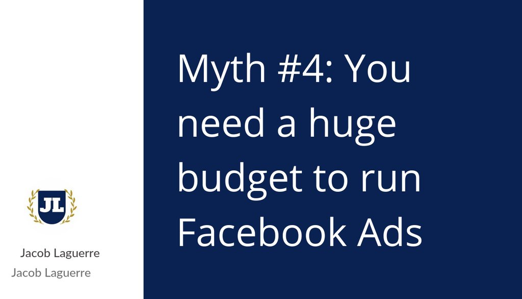 jacoblaguerre91's tweet image. Think you need deep pockets to run Facebook Ads?

Read the full article: The Ultimate Facebook Ads Guide
▸ lttr.ai/PGGq

#facebookmarketing #Facebookadsguide #FacebookAds