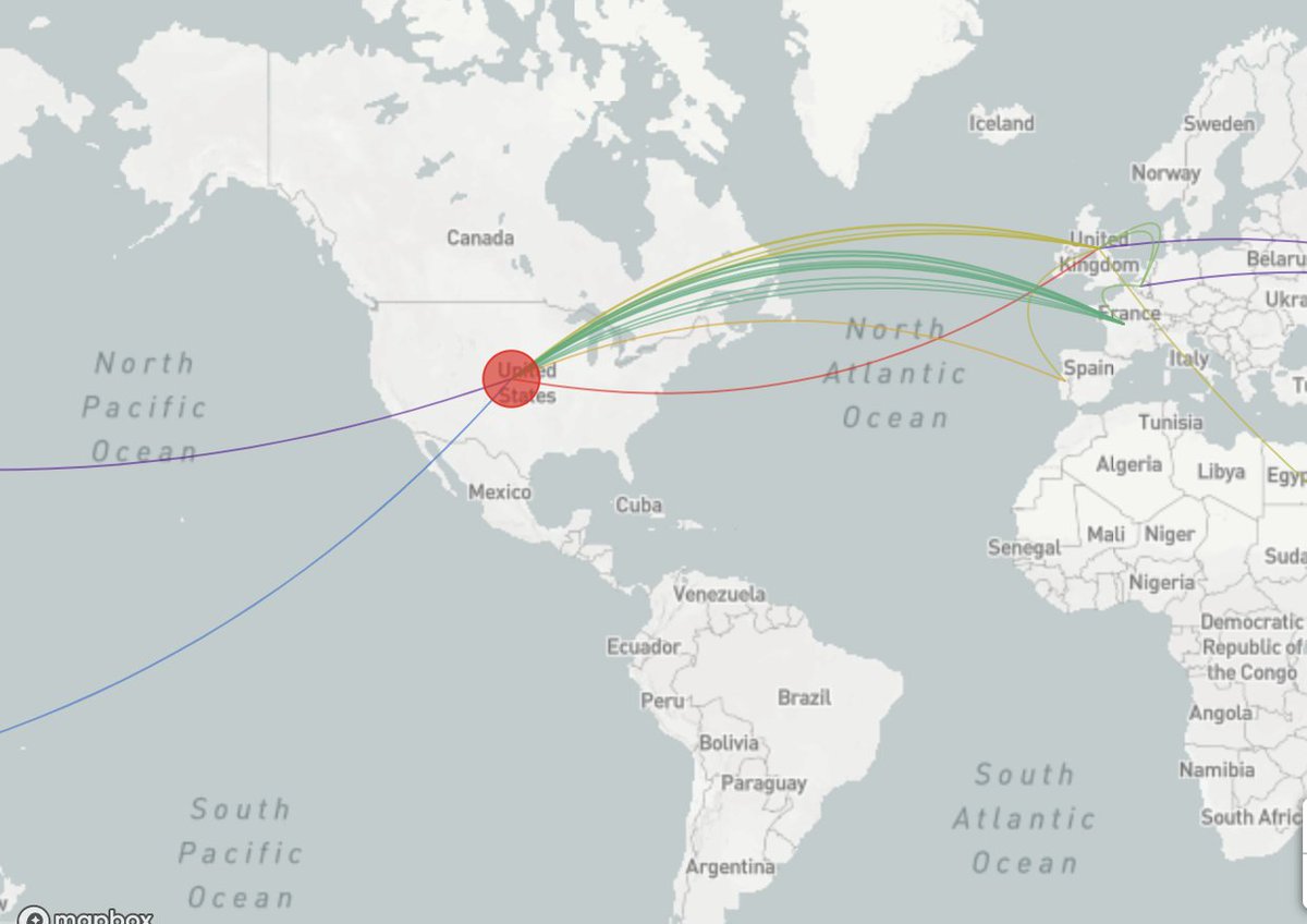 Some folks are asking “Where in Europe?” That’s hard to pin down at this point [More genomes needed.] But those who assume it MUST be Italy may be surprised by this  @nextstrain map of just the NYU samples—none match up closest to Italy.  https://nextstrain.org/ncov/global?f_originating_lab=NYU%20Langone%20Health