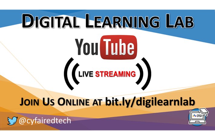 CyFairEdTech's tweet photo. WE ARE LIVE....JOIN US AT https://t.co/d9sGBbRN3Q for Presentation Tools for Elementary students presented by @Jamaymiyuki @svickersTX @deehaymes #cfisddll #CFISDspirit #cfisdlearningathome https://t.co/jmMiu5frm2