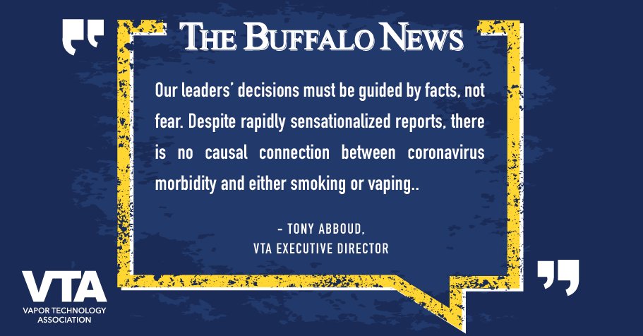 Read our latest OpEd. VTA Executive Director, Tony Abboud, comments on the detrimental public health &amp; economic effects of New York’s recently passed flavor ban.

Full piece in <a href="/TheBuffaloNews/">The Buffalo News</a>: buffalonews.com/2020/04/08/alb…