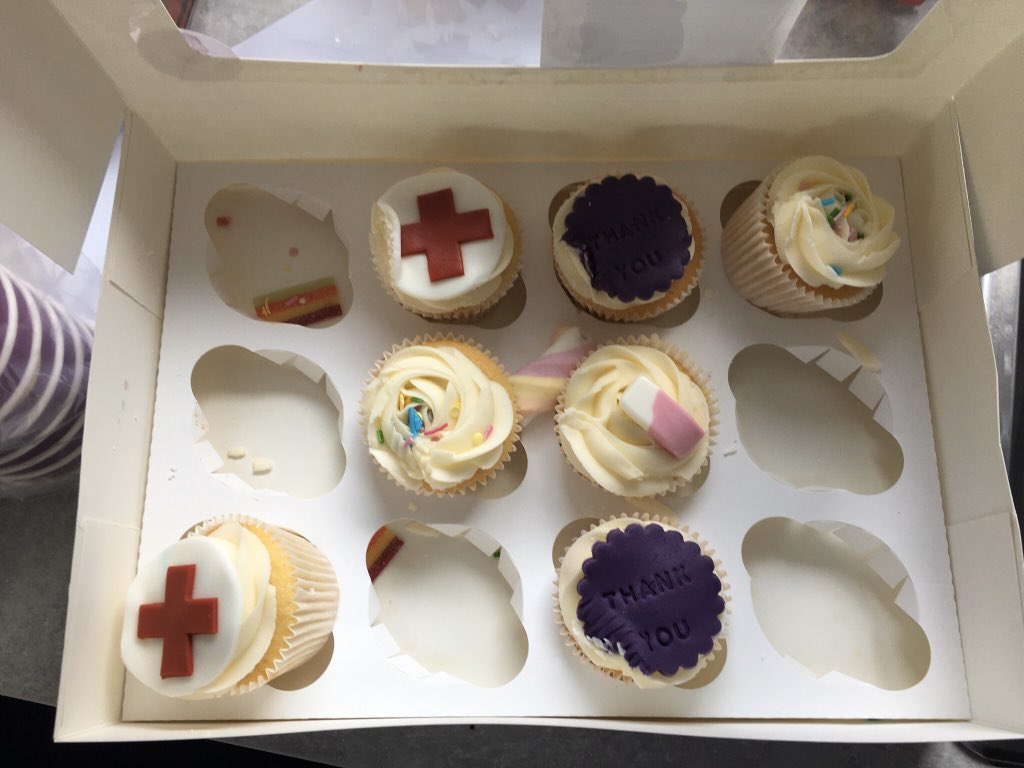 ABUHB_OD's tweet photo. Some of the delicious treats baked by @MollyCurtis96 and kindly supplied by @jennix30 for the team here in Usk... so nice that some were gone before we could take a picture! 🧁🤤 #csrefresh https://t.co/rtXd0ZcNmW