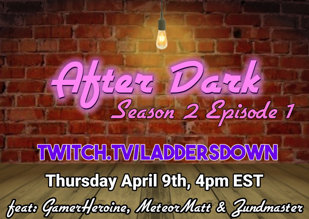 LaddersDown's tweet photo. The podcast is back with season 2! Come hang out and talk about some topics that affect all of us content creators on twitch. Starting at 4pm EST https://t.co/3xwsrd9MGD https://t.co/QmocjZKBH5