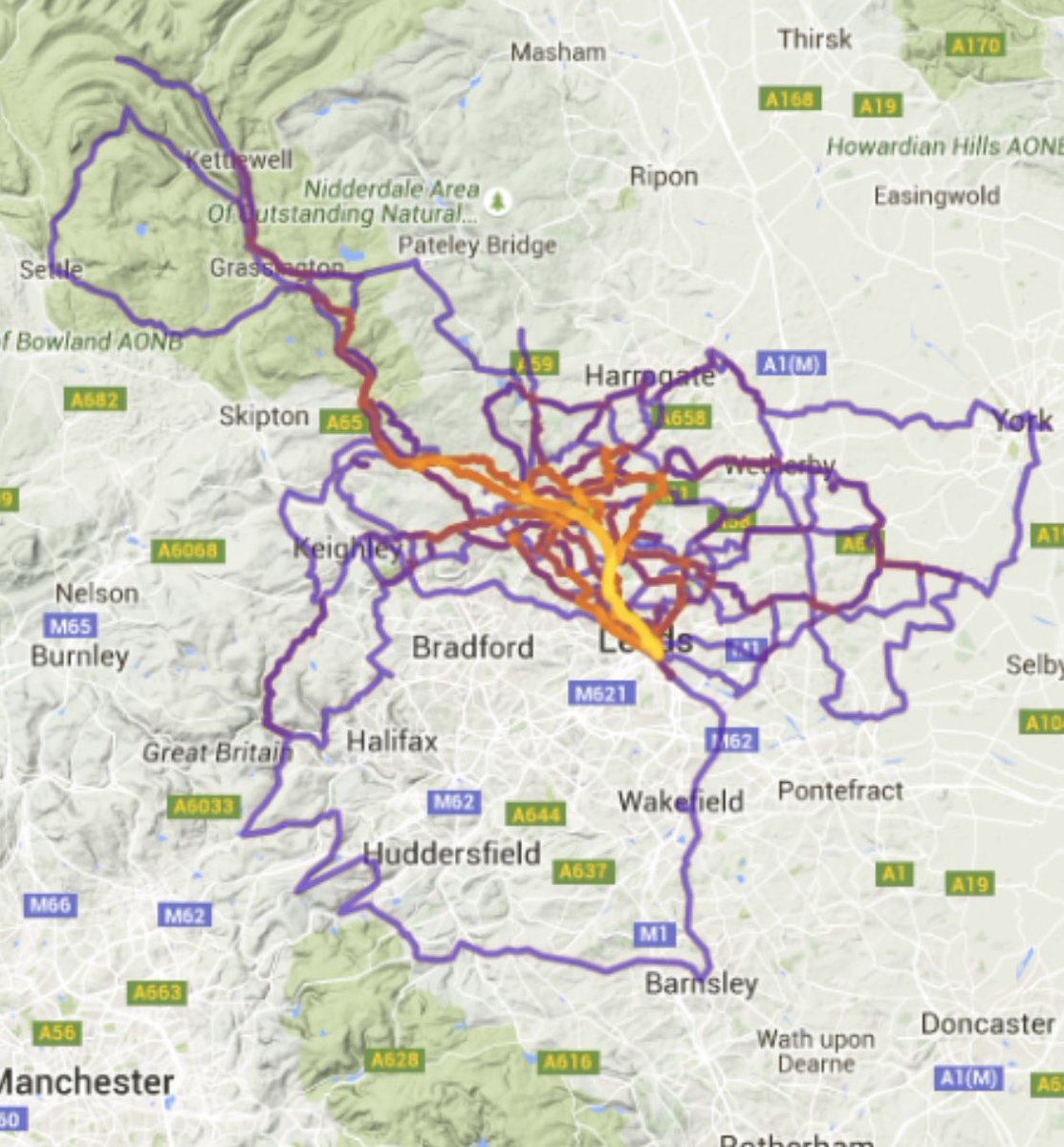 A thread on  #PersonalSecurity - lots of new people using  #Strava recently as part of their  #DailyFitness during the  #Lockdown. But did you know the app shares your running & cycling routes on its social network? ‘Heat maps’ reveal more than just where people like to train...