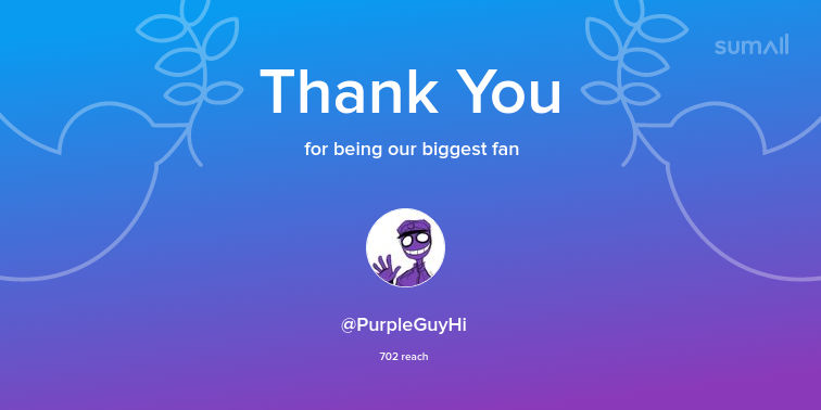 MnfHan's tweet image. Our biggest fans this week: PurpleGuyHi. Thank you! via sumall.com/thankyou?utm_s…