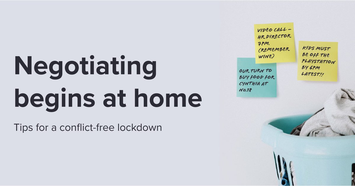 "I love being at home. I love being with my family. But ALL day, EVERY day?" Staying at home can switch up how you negotiate, find some tips on how to adapt in our latest blog: bit.ly/2RnZAoM

#negotiation