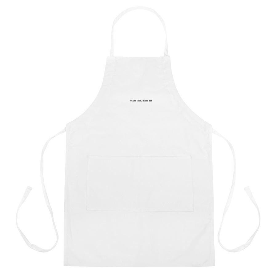 One of my new favorites, make love, make art apron  great for tyedie  https://art-by-ambrianna.myshopify.com/ 