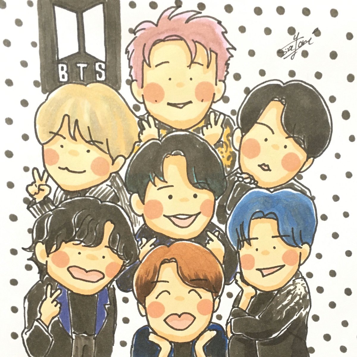 טוויטר ひーさよ בטוויטר 4 9 似顔絵練習 Bts かっこよく描くんは難しい すみませんです Bts Jin Shuga Rm Jhope Jimin V Tehyong Jongkook 防弾少年団 Kpop 似顔絵 イラスト Illustration T Co Lnrzk1ozuj