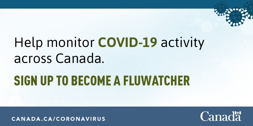GovCanHealth's tweet image. We need more FluWatchers to help track #COVID19 and other flu-like illness activity. Any Canadian can sign up: ow.ly/iNdP50z4QiK #FluWatch
