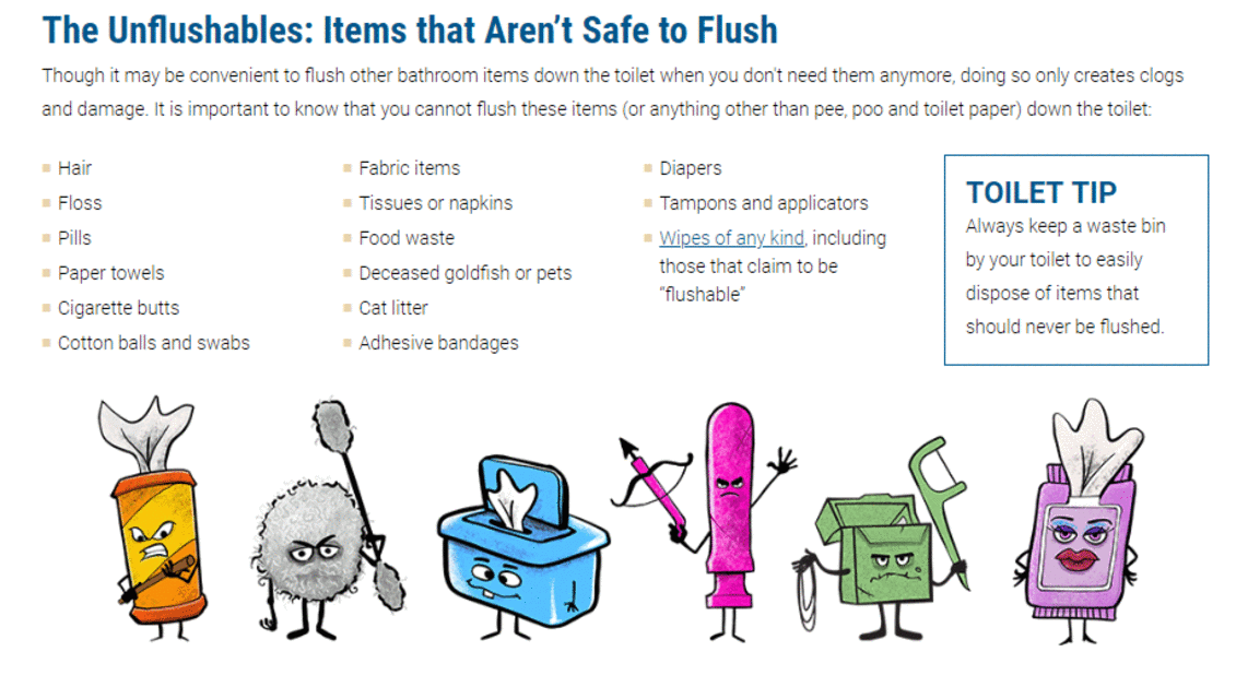 akronwaterways's tweet photo. It's no longer the Untouchables... it's the Unflushables!!
#WipesClogPipes #FightFOG #toilettips https://t.co/m5gfnThr93