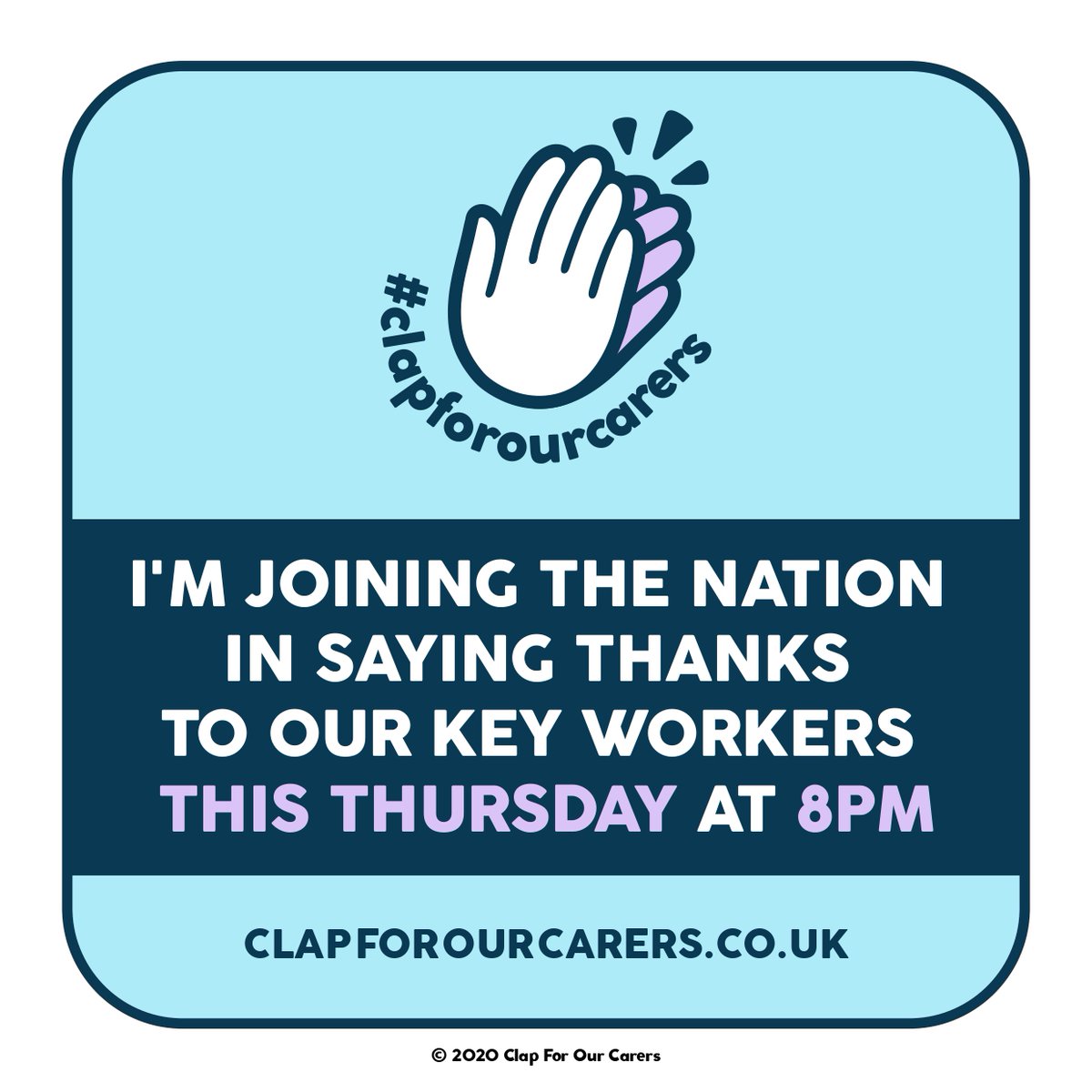 8:00PM Pause your film for a short intermission. In the UK at 8PM on Thursdays many people stop what they’re doing and show their support for the people caring for us during this pandemic by giving a  #ClapForOurCarers 