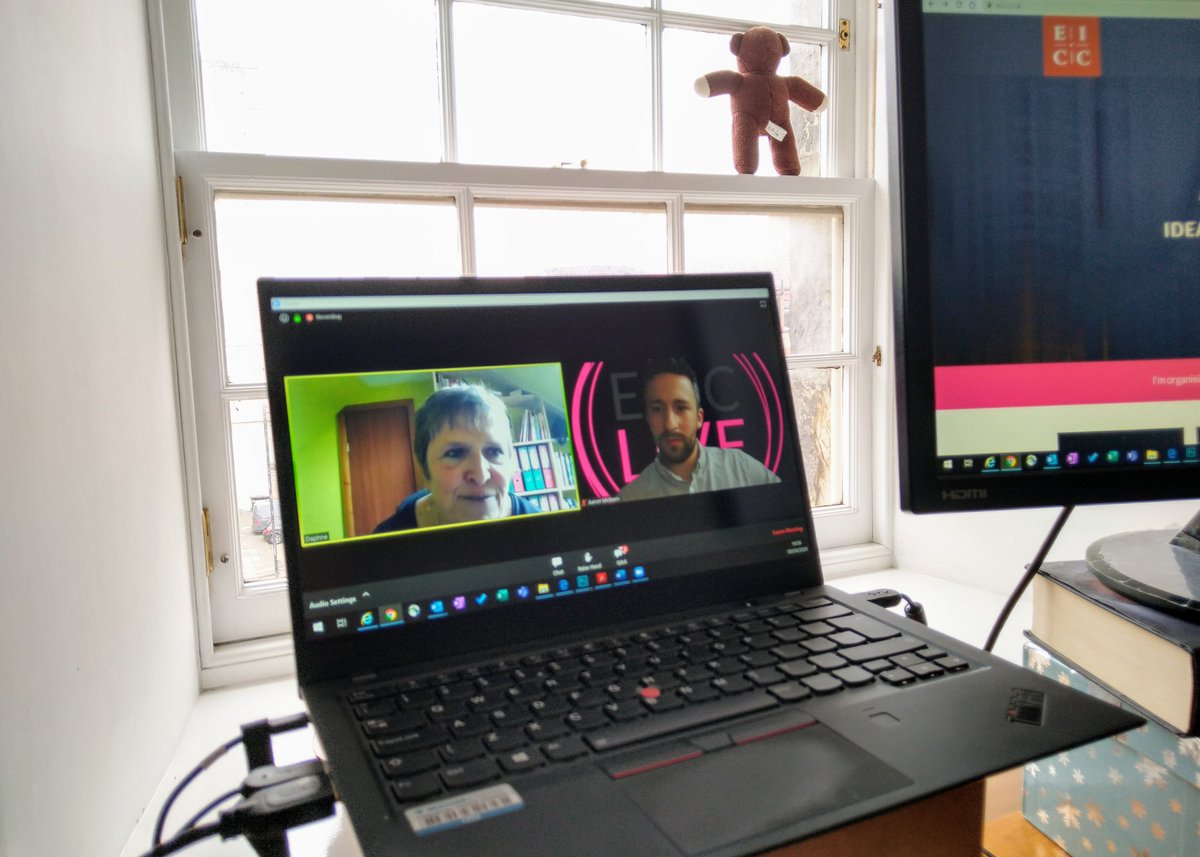 JillSpink's tweet photo. Our first #EICClive online! A truly thought-provoking talk on divine reading from Daphne Loads. Expertly compered by @MckeenAaron. Great job 👍👌👏 https://t.co/AUDYH2T8Ll