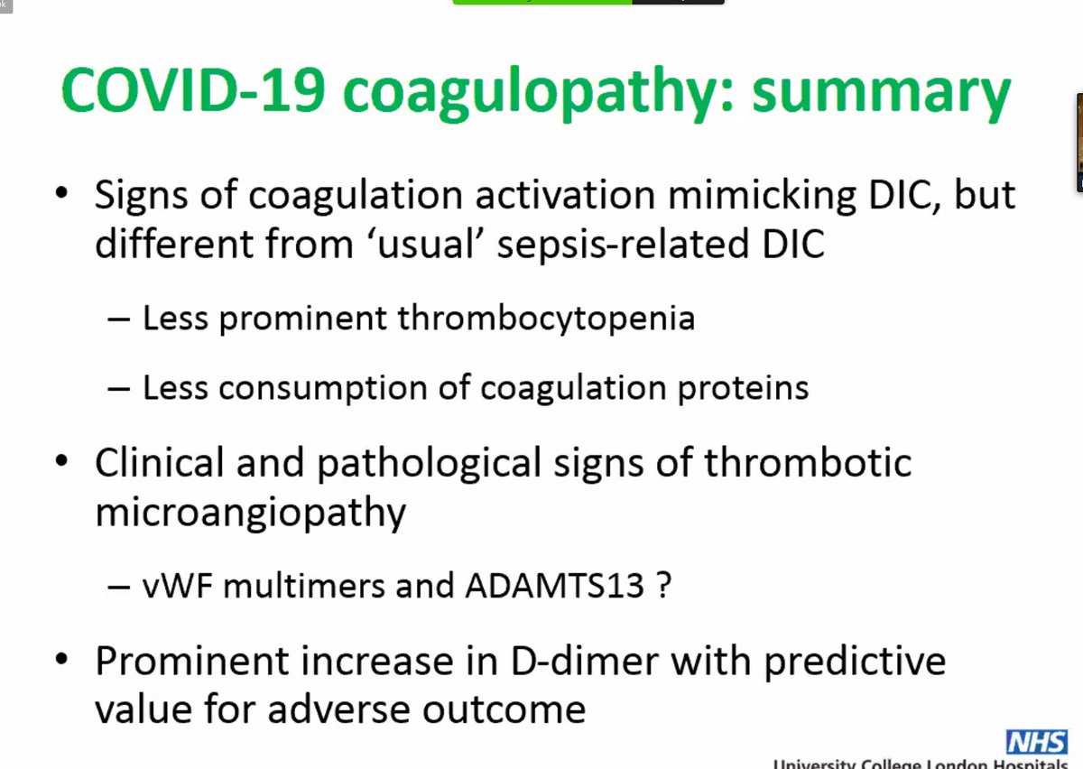 Like DIC but not quitea microangiopathy? #covid19