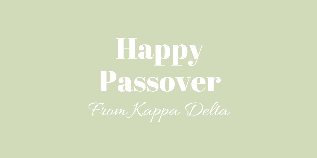 KappaDeltaHQ's tweet photo. Happy Passover, sisters! #KDBCIA https://t.co/9867Uu0mkO