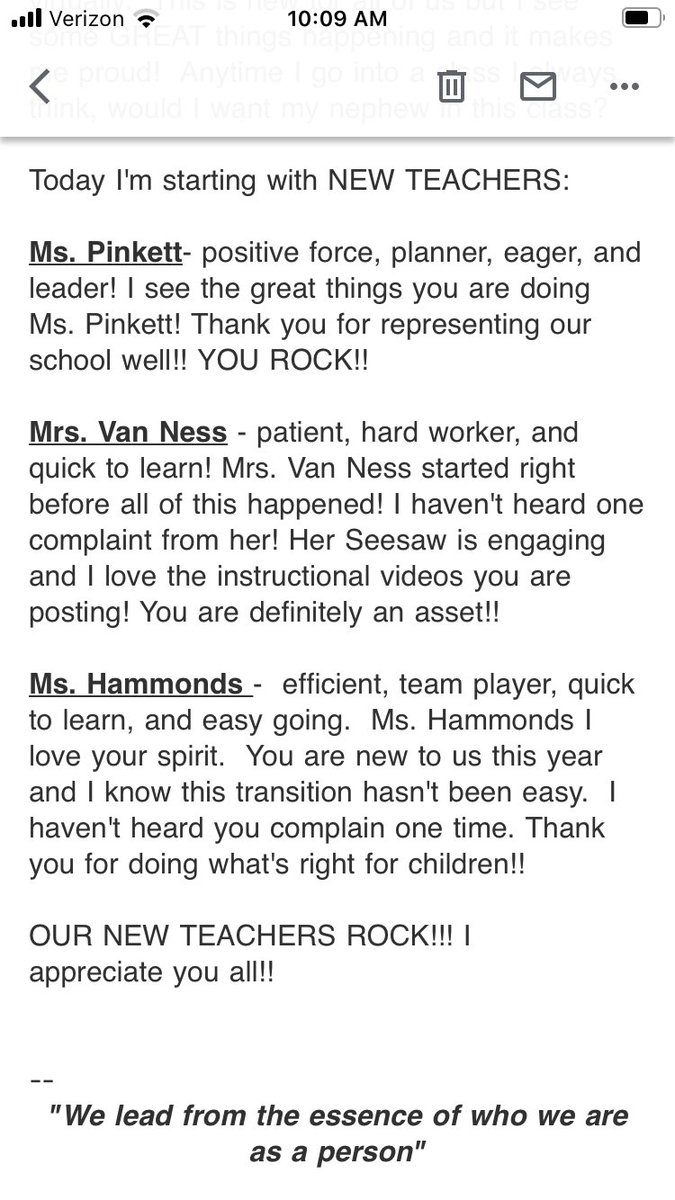 Principal0915's tweet photo. My new teachers ROCK! Each day I will spotlight the greatness that’s happening remotely!! Today I started with my new teachers!! I appreciate you all!!! @Talesia16 https://t.co/SUibJRLrGb