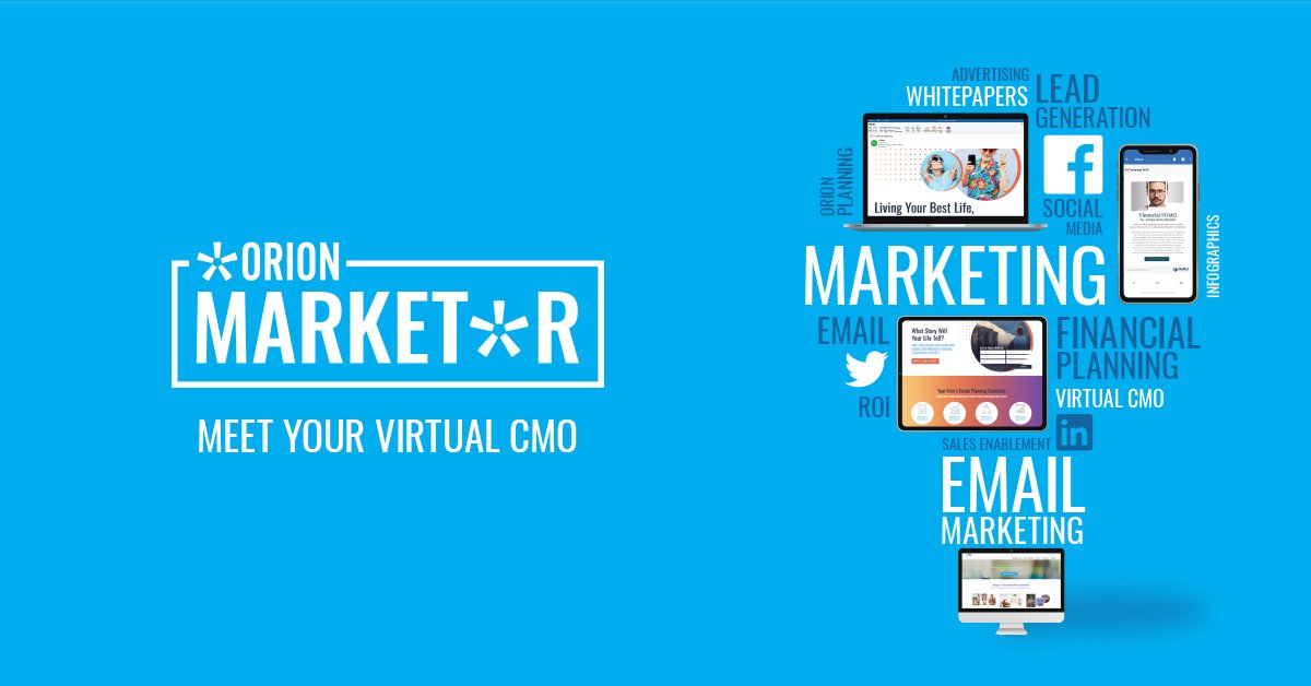 orionwealthtech's tweet photo. Meet your virtual CMO. Introducing Orion Market*r.

Available today!

https://t.co/njiQNbQpq3 https://t.co/X6kOJQEdoz