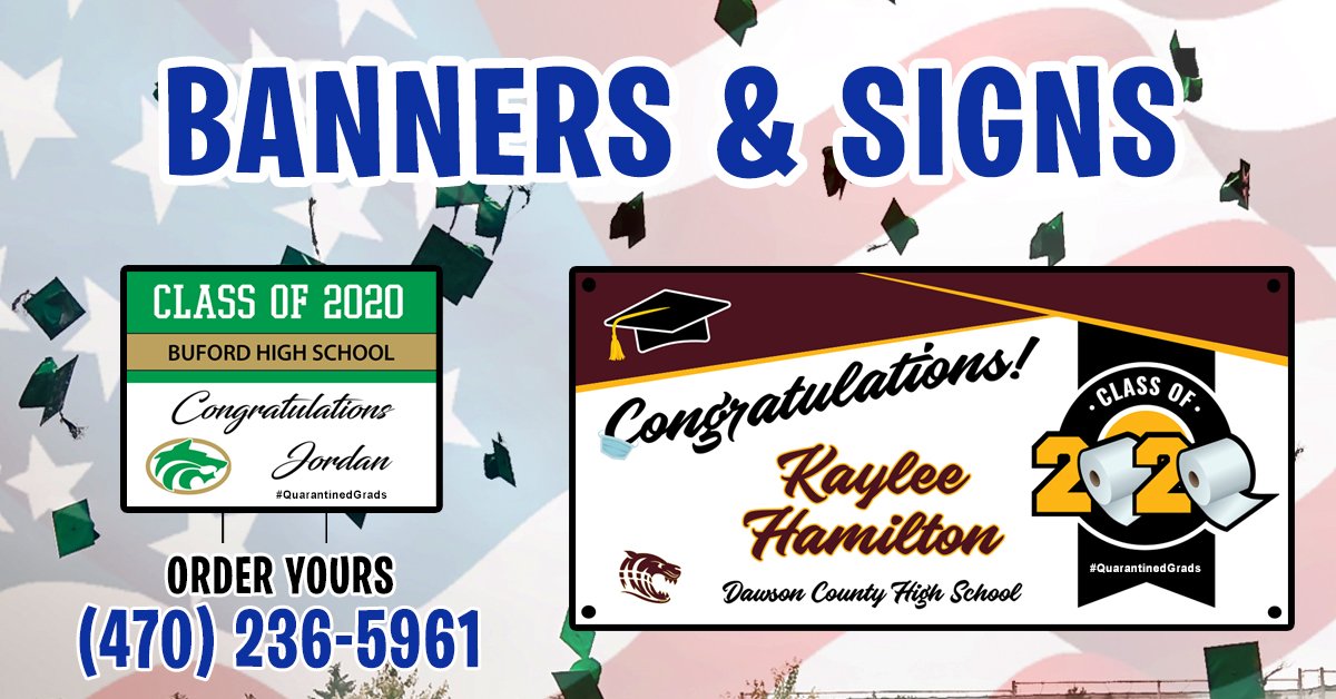 GPrize_Promos's tweet image. Your #QuarantinedGrad deserves a celebration! Surprise them with one of our yard signs or banners! Give us a call at (470) 236-5961 or visit our website to get started.
bit.ly/2RlWUYJ
#TagYourGrad #QuarantinedGrads #ClassOf2020 🎉🎓🎈
