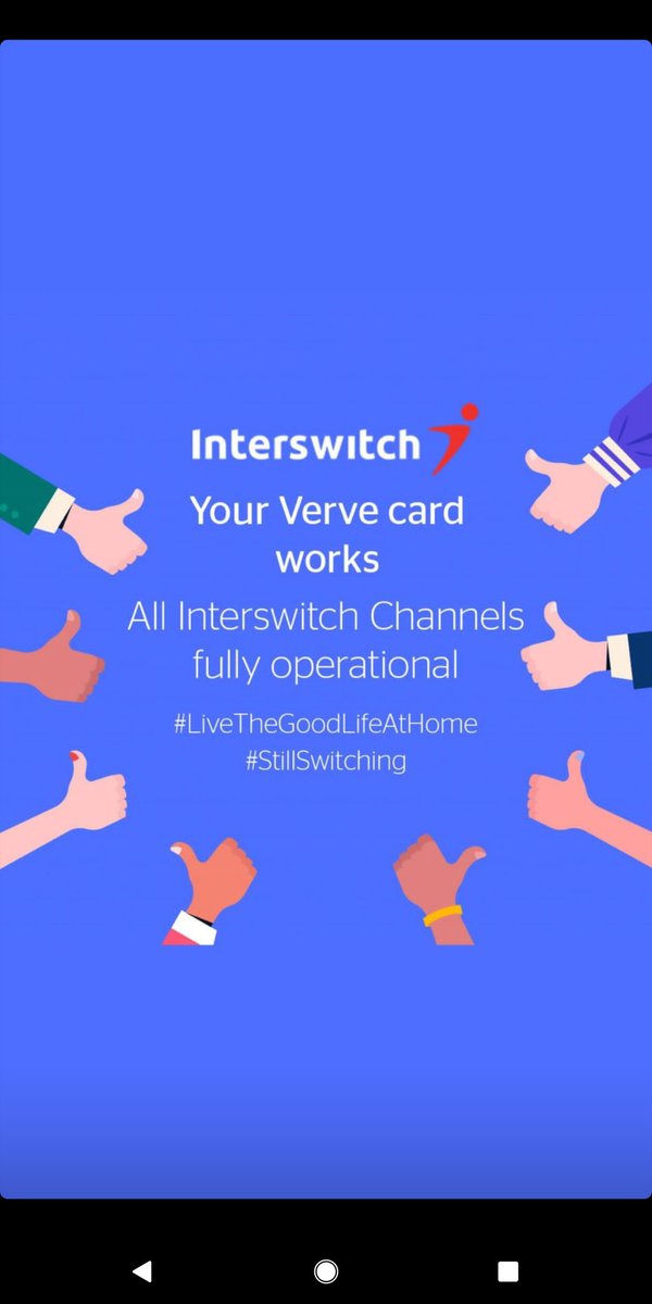 TianaGabrielle's tweet photo. Interswitch E-payment channels are available. Please disregard any SMS, emails, post saying otherwise.
The link below is a formal communication from Interswitch. 👍
#KeepTransacting
#Verve
#Interswitch
https://t.co/B2HG7wI6Y4 https://t.co/j5NY1JQeqn