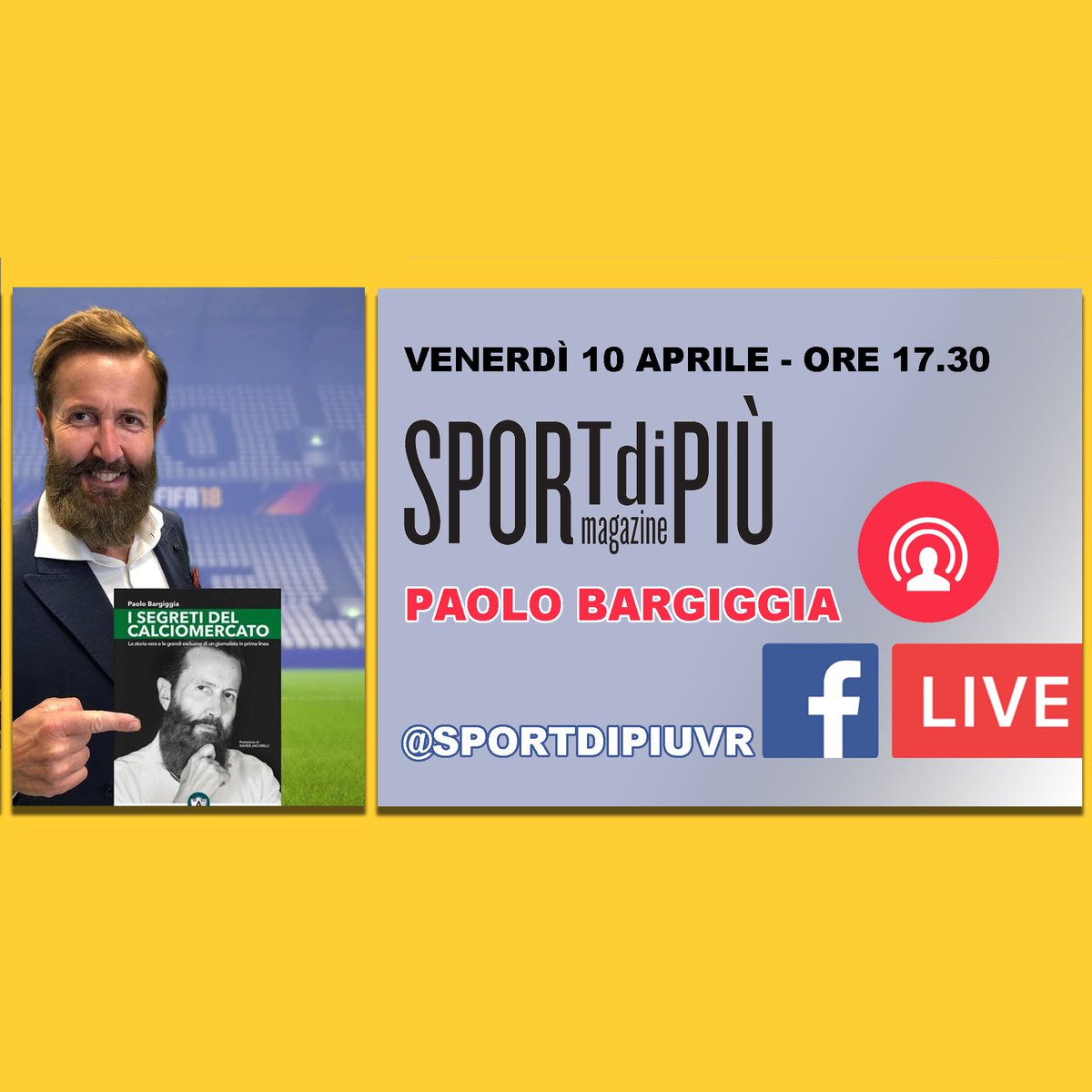 Domani ore 17.30, si parla di calcio con <a href="/Paolo_Bargiggia/">Paolo Bargiggia</a>