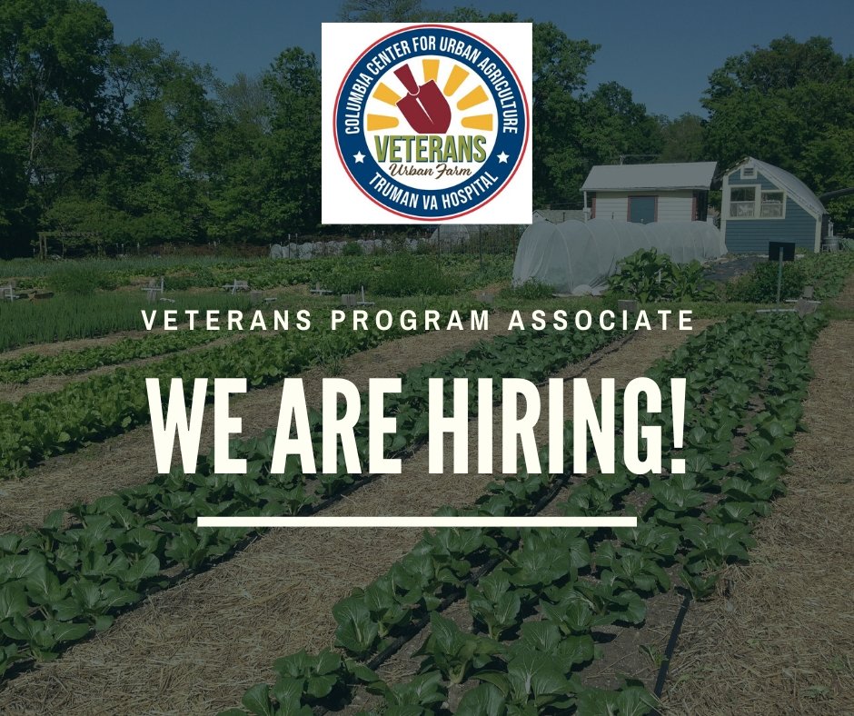This is a part time, seasonal position with CCUA, starting May 2020. Reporting to the Veterans Program Manager, the Associate will assist in leading a team of VA Compensated Work Therapy (CWT) staff at the Veterans Urban Farm. Visit for more info:
columbiaurbanag.org/jobsjobsjobs