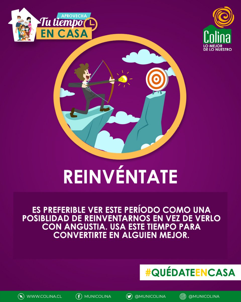 #QuedateEnCasa | Tener que estar en tu hogar no significa dejar de hacer tu vida. Aquí te presentamos algunos consejos para hacer una vida saludable y aprovechar de la mejor manera tu tiempo en casa.
<a href="/mario_olavarria/">Mario Olavarría R.</a> <a href="/CorpColinaSalud/">CorpColinaSalud</a> <a href="/ColinaCultura/">ColinaCultura</a> <a href="/colinadeportes/">Colina Deportes</a> <a href="/RadioColinaFM/">Radio Colina 107.3FM</a>