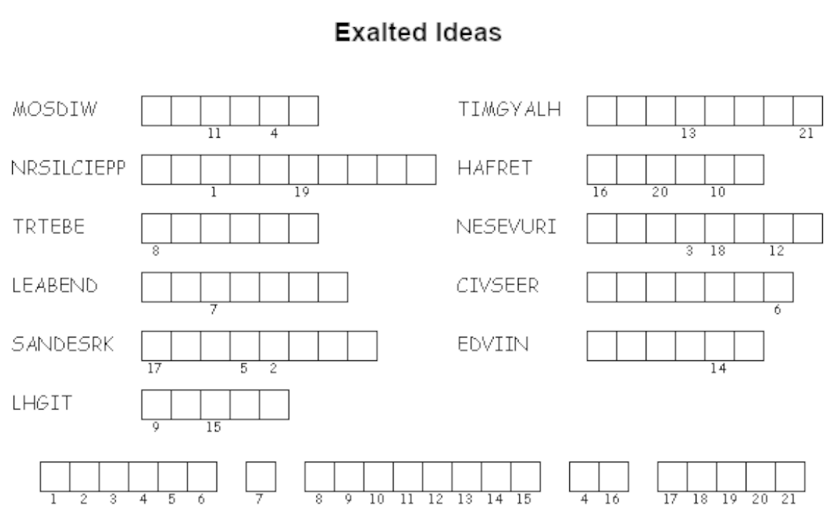 whatisamason's tweet photo. Here is something a little more challenging. You have to unscramble the words up top, then transfer the letters you discover to the matching-number box in the bottom. Can you find the secret message?

Oh, are you tired of me reminding you about that giveaway on my website yet? https://t.co/9CaBksCj0Y