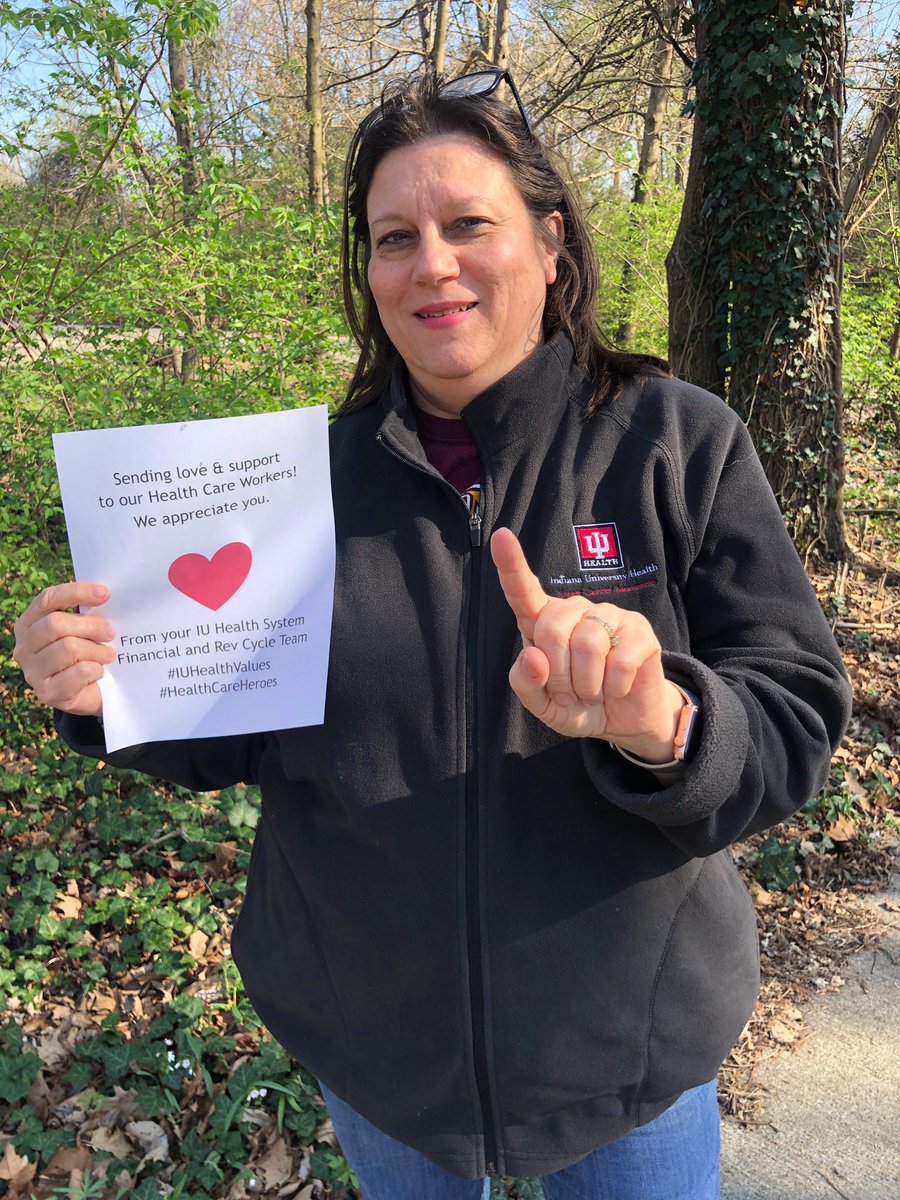 MarijaMilivojac's tweet photo. Sending love and support to our Health Care Workers! We appreciate you! From your IU Health System Financial & Rev Cycle Team. #iuhealth #IUHealthvalues #HealthcareHeroes #1healthsystemteam https://t.co/NlRr9BH2oc
