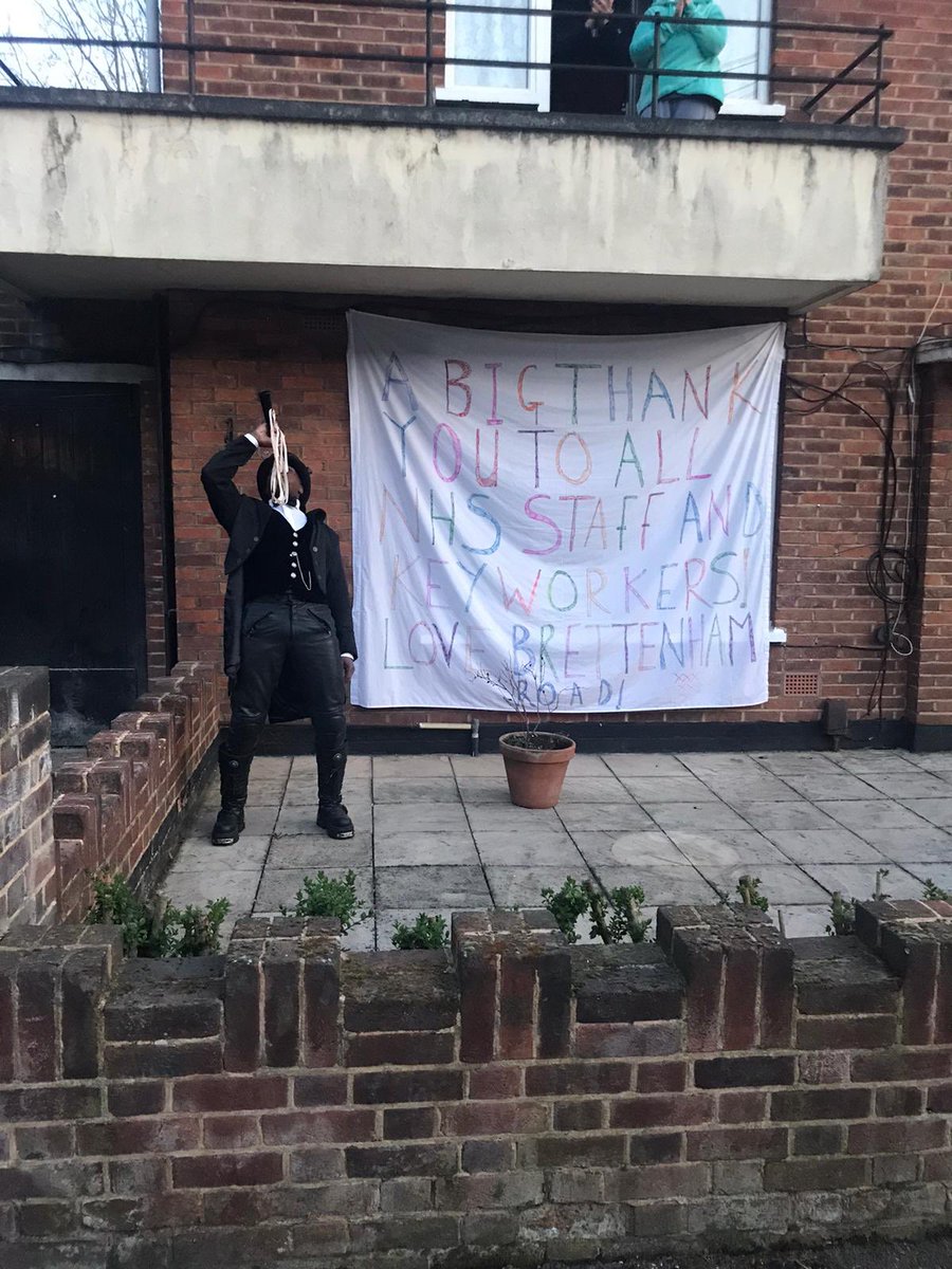 Kate_Bod's tweet photo. Not only does Brettenham Rd have this fabulous sign from @KeeleyBullock2, but we also have our own street crier @PVache31! https://t.co/Ck9tDp1N5G