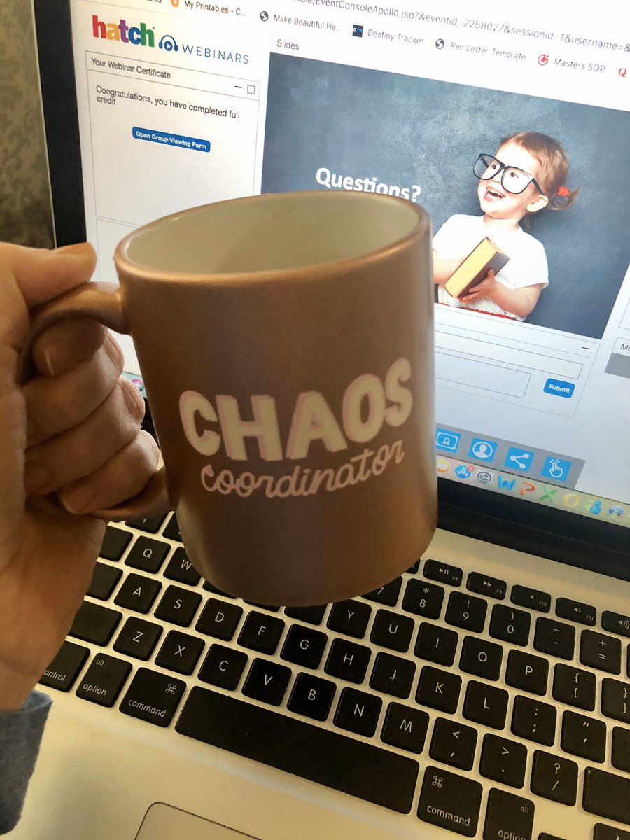 hannahmfischer's tweet photo. Now more than ever I feel like a #ChaosCoordinator trying to keep up with the transition to constant virtual communication, Zoom schedules, &amp; virtual PD. I can’t wait to get back to the fun, sweet kind of chaos of being in the classroom with my Pre-K friends! 🙃💻#VirtualTeacher https://t.co/b0cqz0O00b