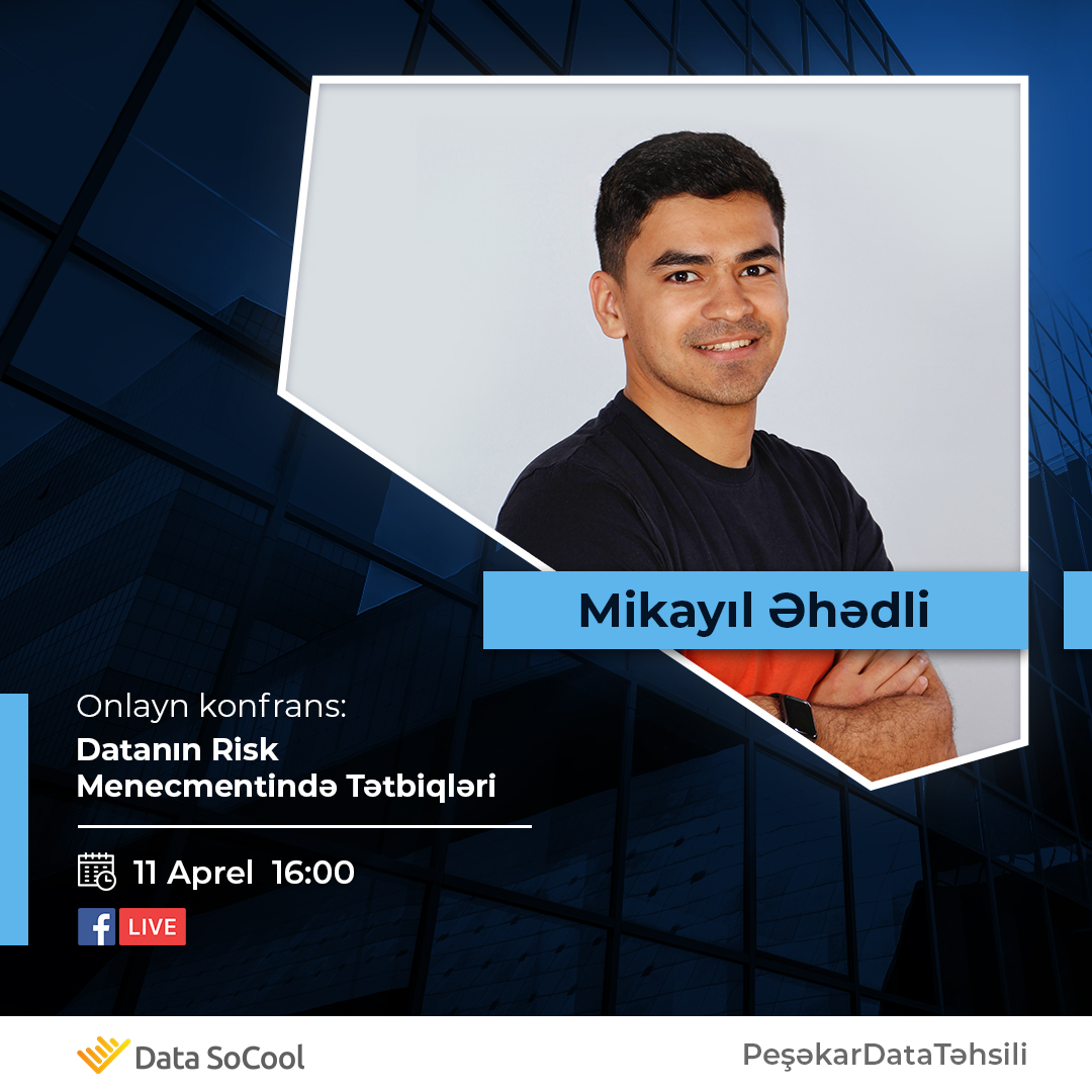 “Datanın Biznesin Müxtəlif Funksiyalarında Tətbiqləri” Konfransının digər spikerini sizə təqdim edirik. 😊

Mikayıl Əhədli - Data Scientist 
Mikayıl bəy konfransda “Risk Menecmentində Datanın rolu” mövzusunda sizlərlə öz təcrübəsini paylaşacaq və suallarınızı cavablandıracaqdır.