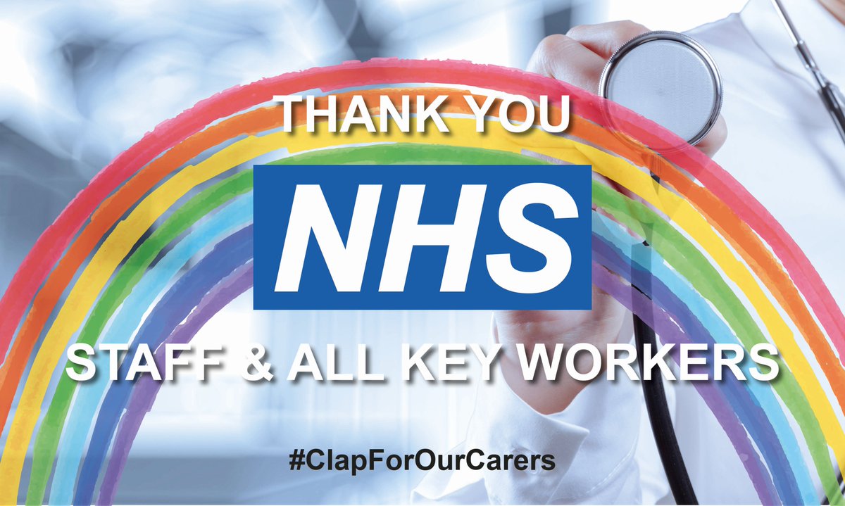 A BIG thank you to our brilliant key workers and everybody working hard to keep us all safe during this unprecedented time. 👏💙
#ClapForOurCarers