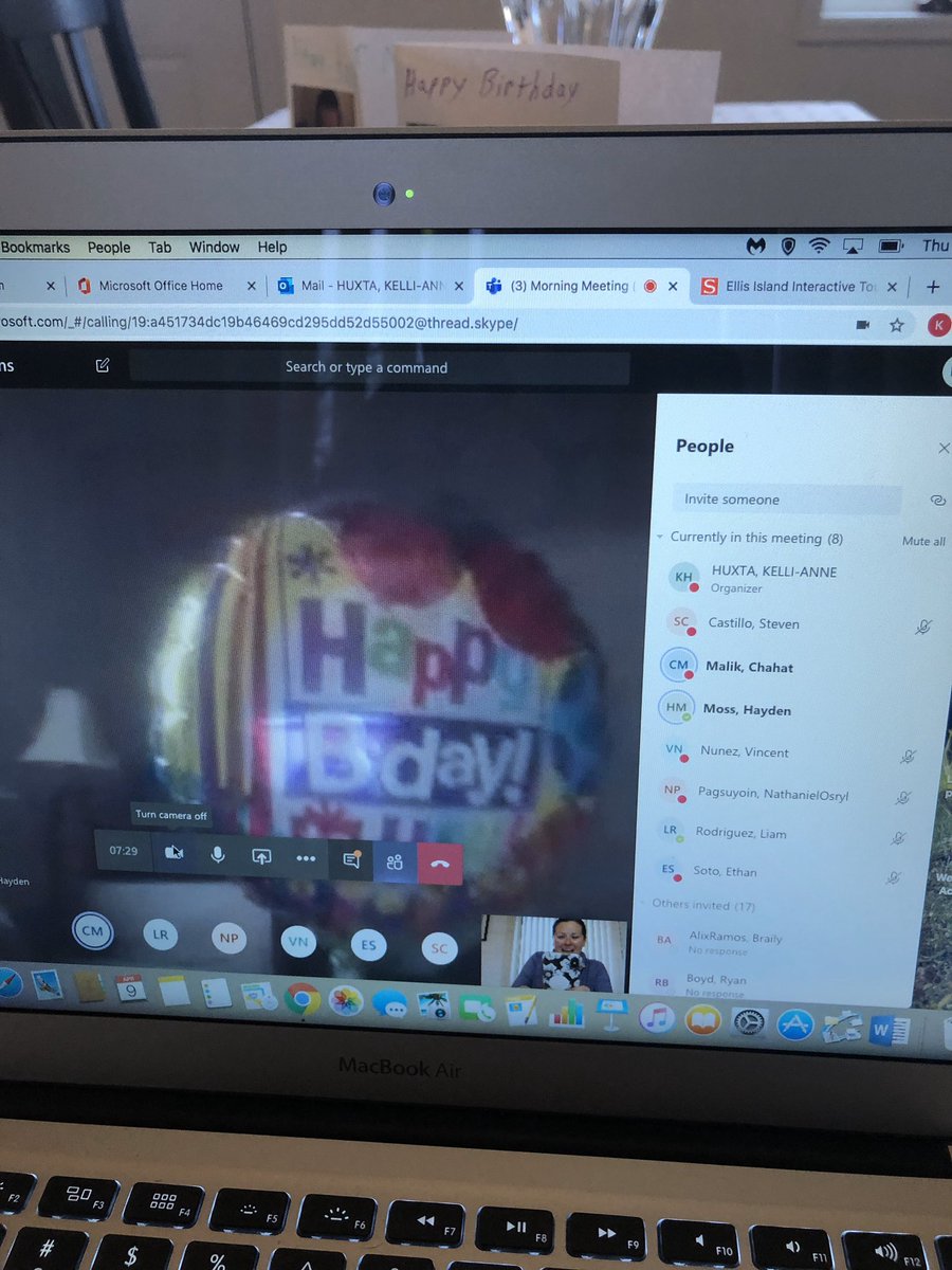 KHuxta's tweet photo. Miss my students each day! Today they surprised me with Birthday Wishes during our virtual class time! They remember everything! Xoxox @CrossHillAYPS @czam2974 @gjoyner13 @YonkersSchools https://t.co/xbfBntnWX5
