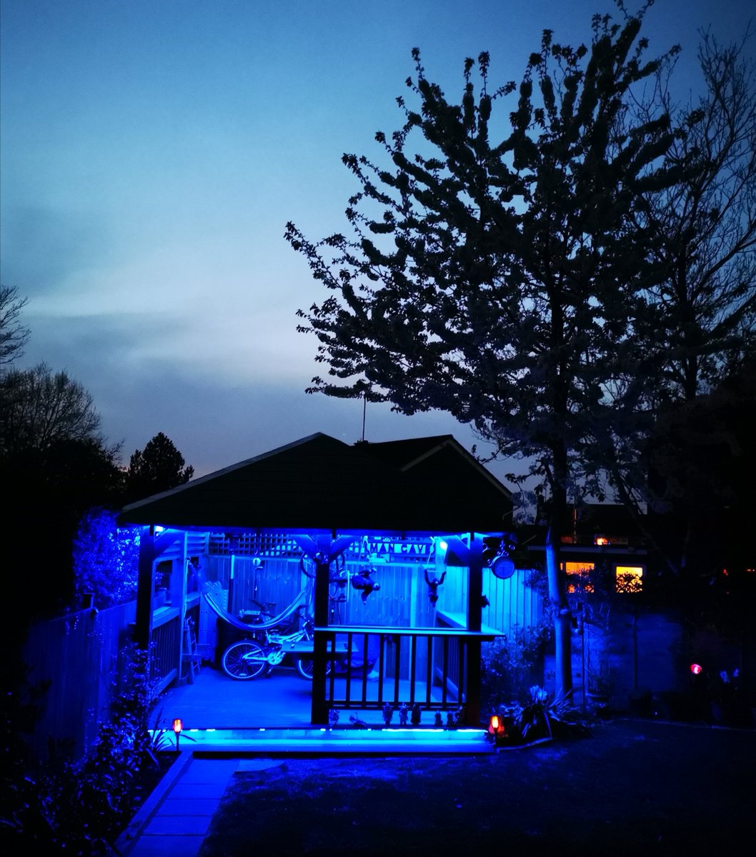 Blue lights on tonight in honour of the #nhs #StayHome #StaySafe