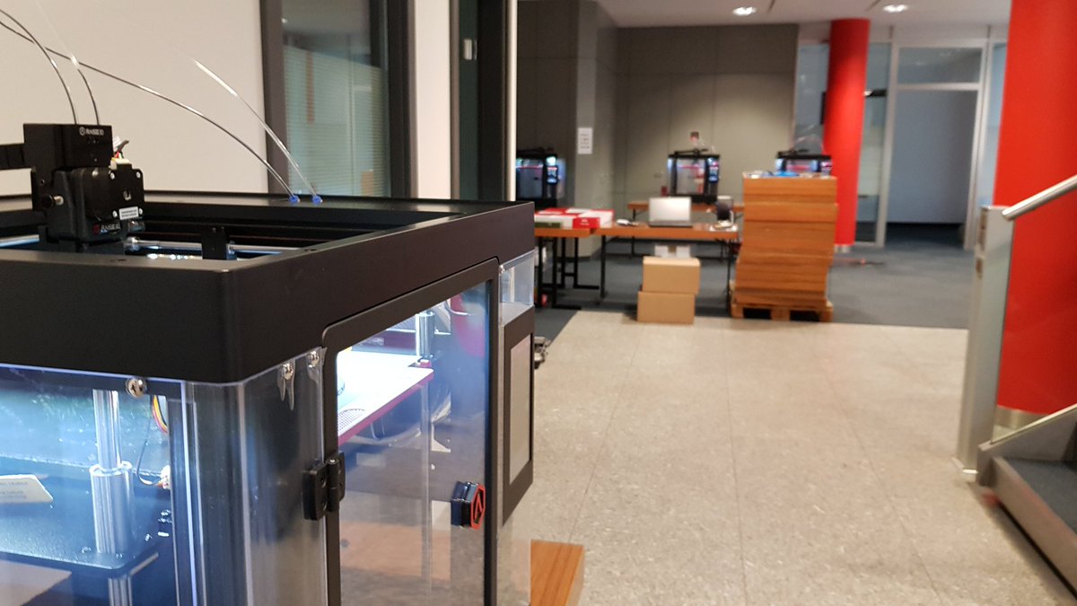 okm3d's tweet photo. Raise3D Print Farm in Bayreuth. Thank you City of Bayreuth for your support. #gemeinsam3D https://t.co/Lc5RctjpnU