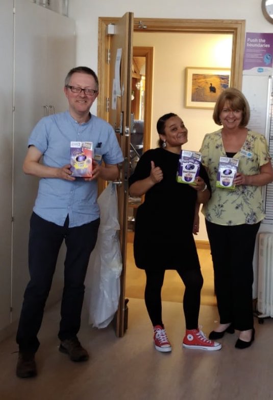 Thank you so much for the donation of Easter eggs to our staff @SRDuchessofKent from Lauren and <a href="/ah_marketingIT/">Andrea Hall</a> today! Our staff loved them..... they didn’t last long with our nurses! 😋🍫