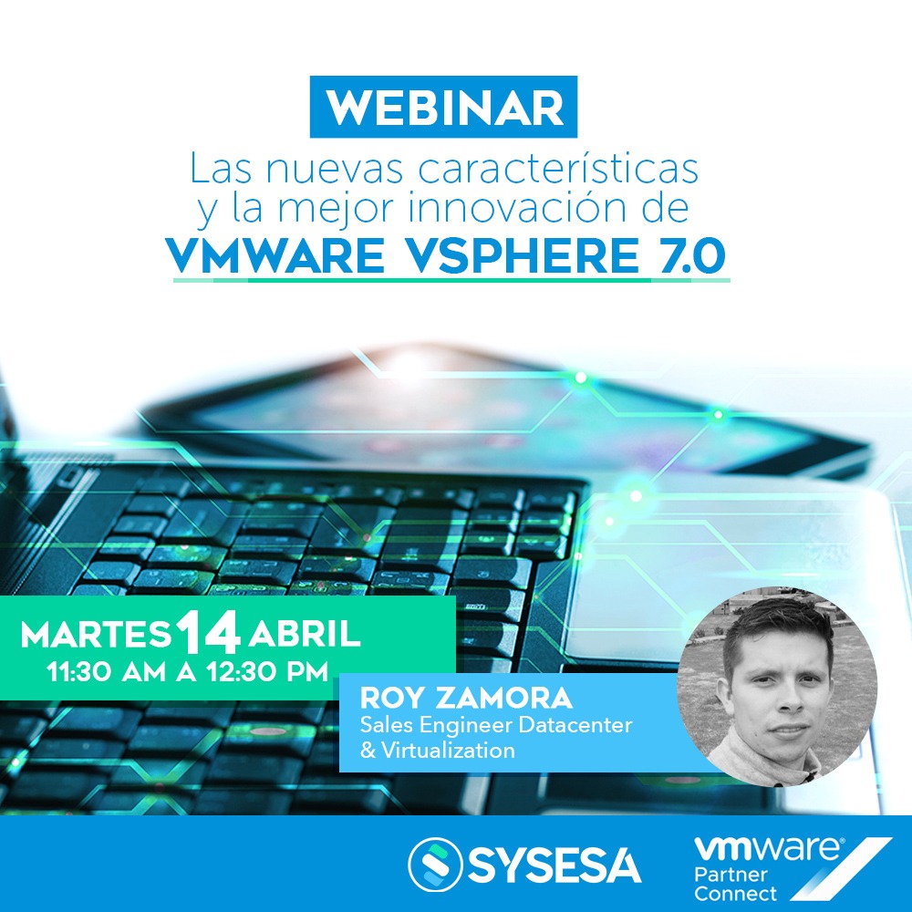 sysesaIT's tweet photo. Webinar: Nuevas características  y la mejor innovación de #VMware #vSphere7 #SYSESA 
Registro: https://t.co/JKu2F9Yeho https://t.co/0GqzQgOZkr