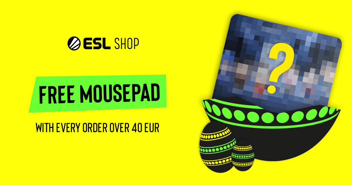 ESLShop's tweet image. Get a free mousepad with every order over 40 EUR! Plus Easter Sale with discounts up to 80%!

🇪🇺 shop.eslgaming.com/collections/ea…
🇺🇸 us-shop.eslgaming.com/collections/ea…