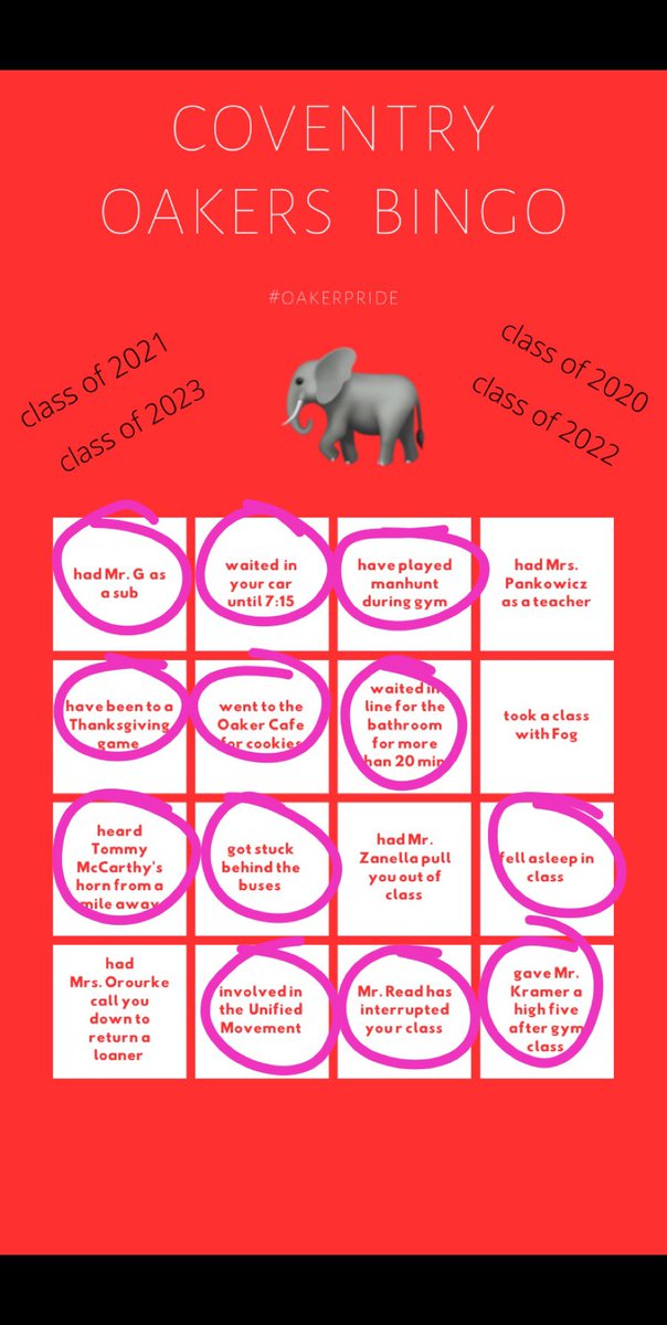 leah_andre2024's tweet photo. Oaker Bingo! #oakerspirit https://t.co/nJL152AMlj