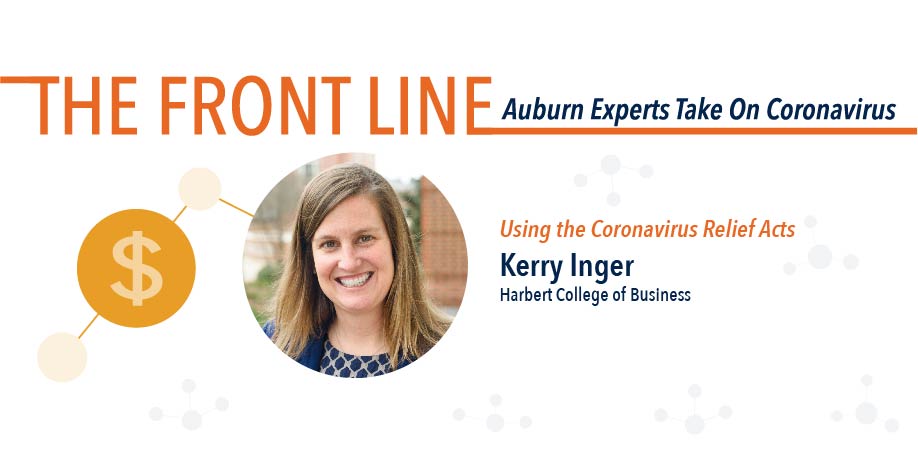 AuburnU's tweet photo. 💲#DYK individuals & corporations can apply + benefit from the recently passed Families First Coronavirus Response Act and the Coronavirus Aid, Relief, and Economic Security Act?
#Auburn professor Kerry Inger explains how. #WarEagle
➡️Her #ExpertAnswer: https://t.co/ewInWogdpV https://t.co/PWiSkGowlR