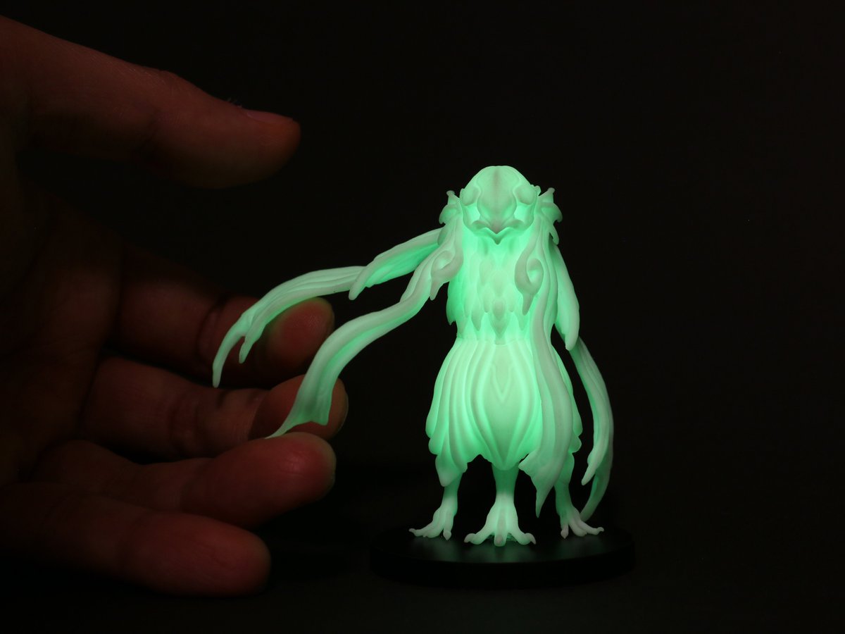 craftlab3d's tweet photo. Yoshi.@Yoshi6054 さんが公開してくださった芸術的アマビエを使わせていただき、新仕様になったフレキシブルレジンのテストをしてみました。ホワイトレジンに蓄光顔料をブレンドしています。
ソフトなフィギュアが問題なく出力されました^ ^
#MIRACLP
#xFLEX
#フレキシブルレジン https://t.co/NetfkKFwhT