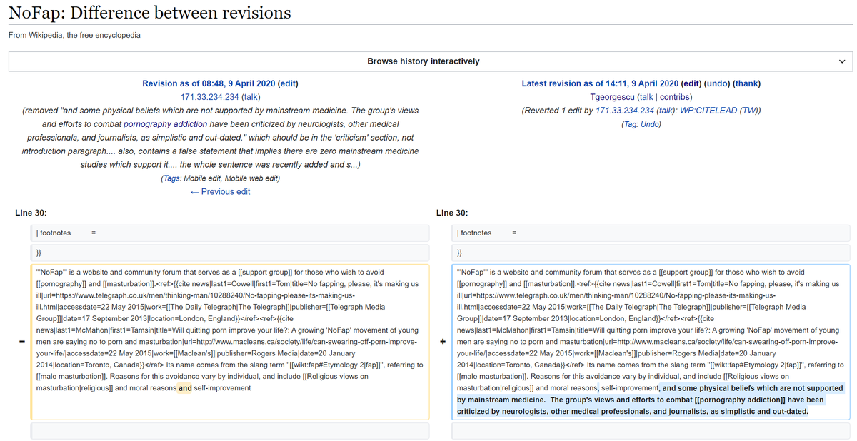 Nofap Wikipedia Has A Huge Problem With Biased Activist Editors Who Police Pages Of Organizations And People That They Don T Like To Ensure That Wikipedia Says Exactly What They