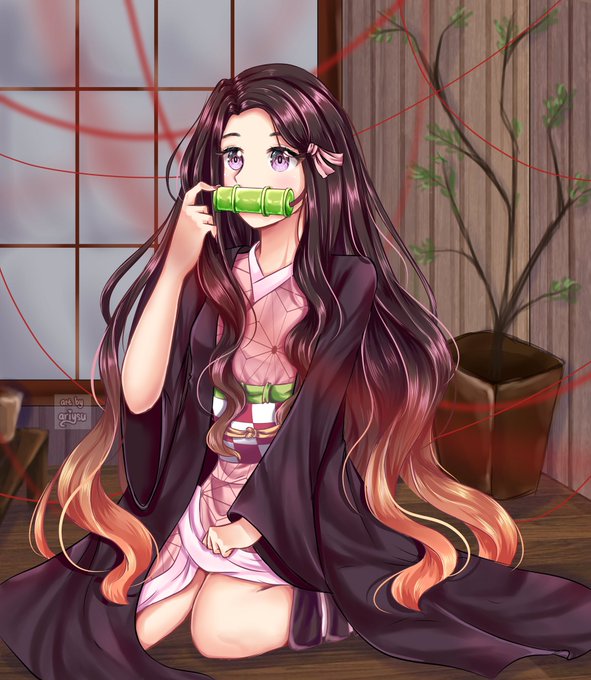 ARY🎐— @ CF21さんがTwitterに投稿した竈門禰豆子(鬼滅の刃)のイラスト。