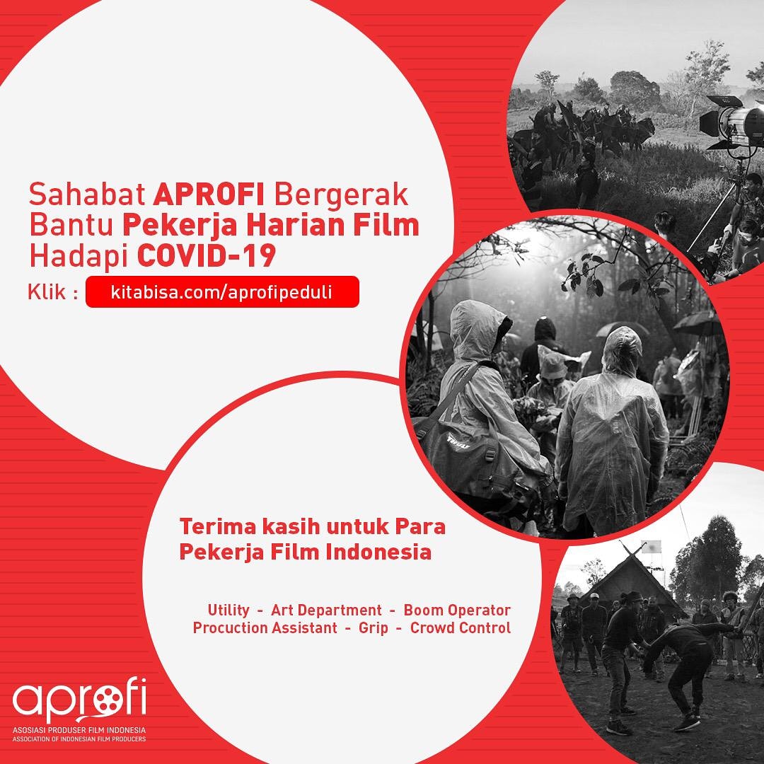 HumasAprofi's tweet photo. Link donasi: https://t.co/GNYy5jKJIG

#jagapekerjafilm
#jagasemangatpositif
#jagafilmIndonesia https://t.co/jRzxr29yfz