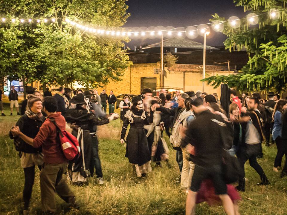 GDIFestival's tweet photo. 'You experience it from within, as part of a crowd, processing through the streets. It’s composed out of pace and rhythm, out of space and proximity. Of people and power. Of people power.'
Matt Trueman on #GDIF2014’s production of Rara Woulib’s Deblozay. #LondonTogether https://t.co/MCDMlDC9bs
