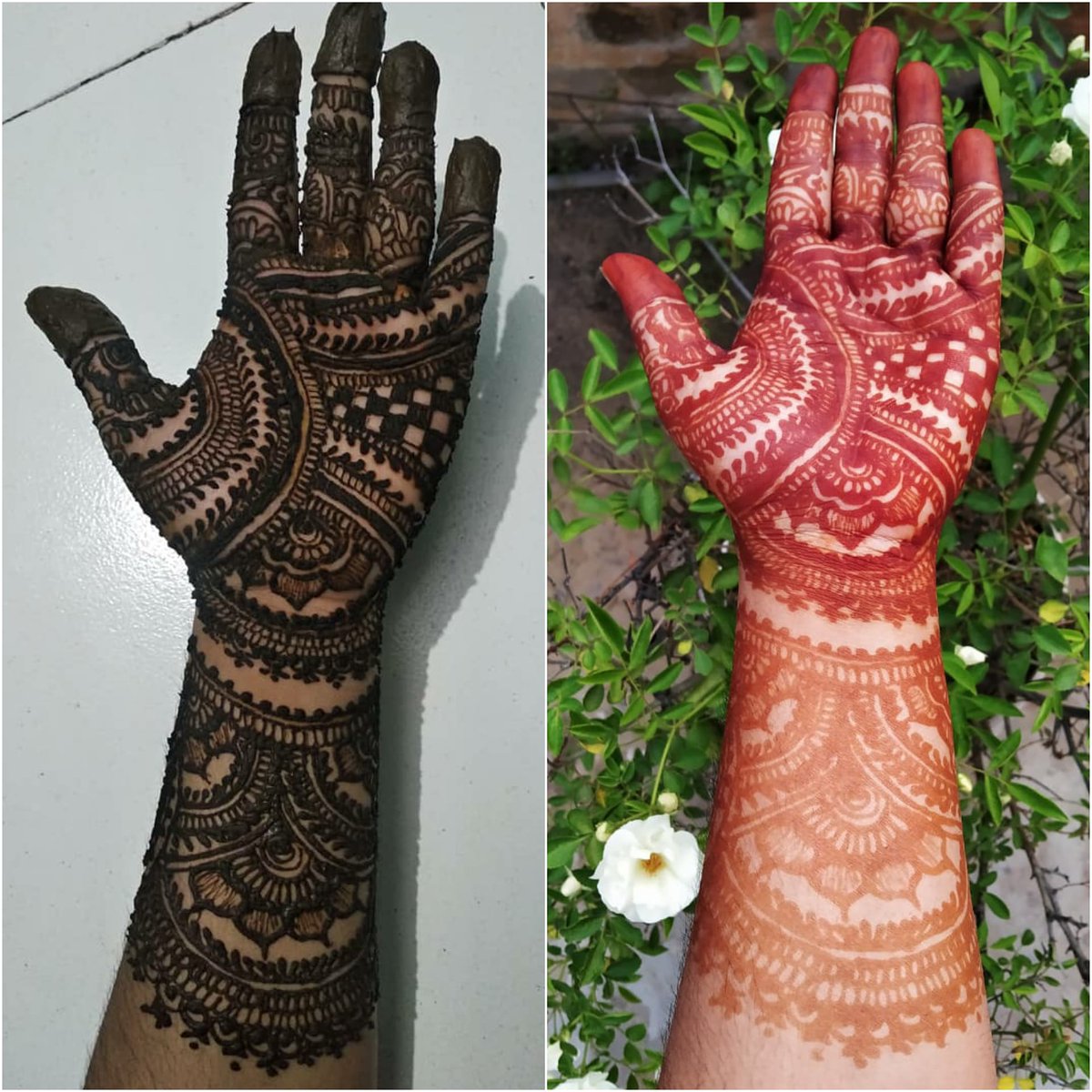 Nandani_sharmaa's tweet photo. Before or After ❤️
Made by @Nandani_sharmaa
.
. 
#nails💅 #mehndi #mehndidesign #mehendi #hinamehndi #henamehndi #nandanisharmananu #mehnditutorial #mehndigoals #mehndioutfits #mehndidress #henamehndiart #weddingmehndi #mehnditattoo #lakmeacedemydelhi https://t.co/Uqz6bkbQBv