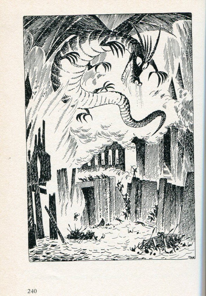 Tove Jansson's 1962 illustrations for The Hobbit are memorably spooky, as well as delightful.