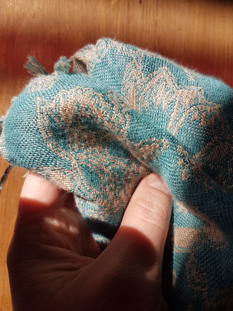 So what is it? Multiple tests point to coniferous bark fibres: pine, fir, or juniper.Most surprising to me is how incredibly fine it is. At just 0.5 mm wide, even assuming some shrinkage from drying, it's basically not far off thickness of yarn in my scarf.