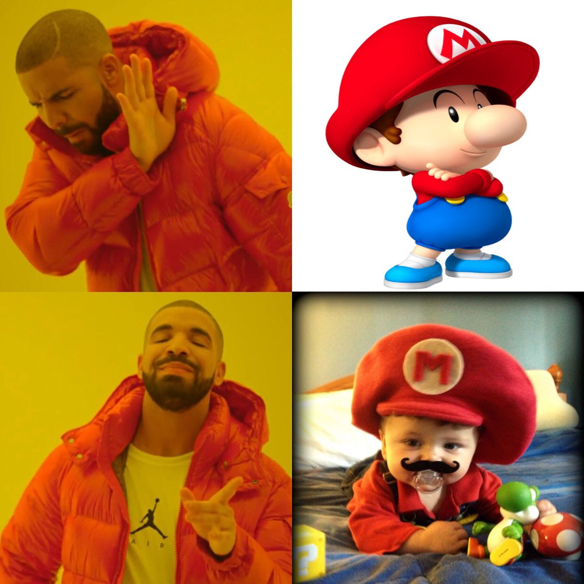 ExplicitFGC's tweet photo. Why doesn’t Baby Mario have a mustache? That would’ve been iconic imo https://t.co/46vZO306M6